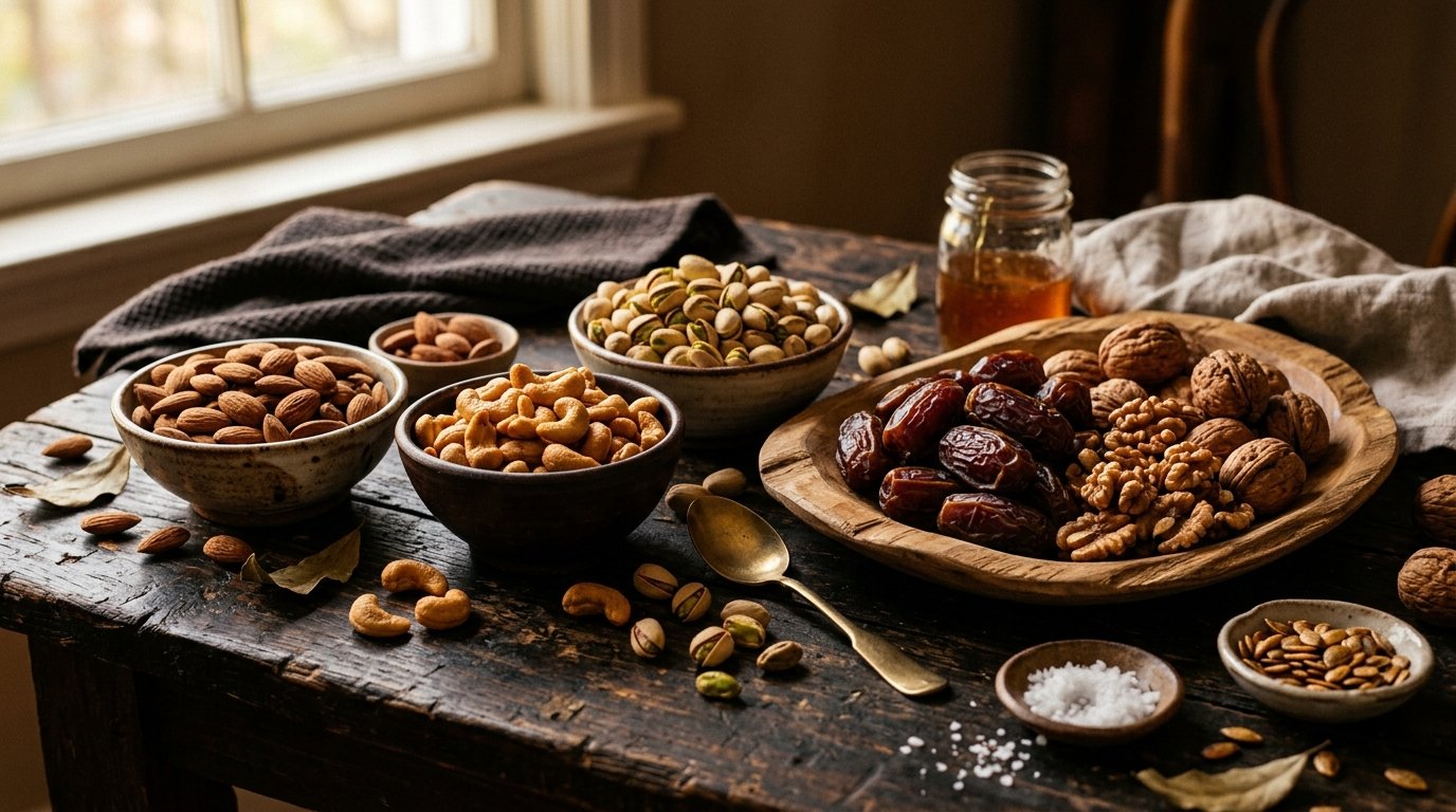 Dry fruits harvest